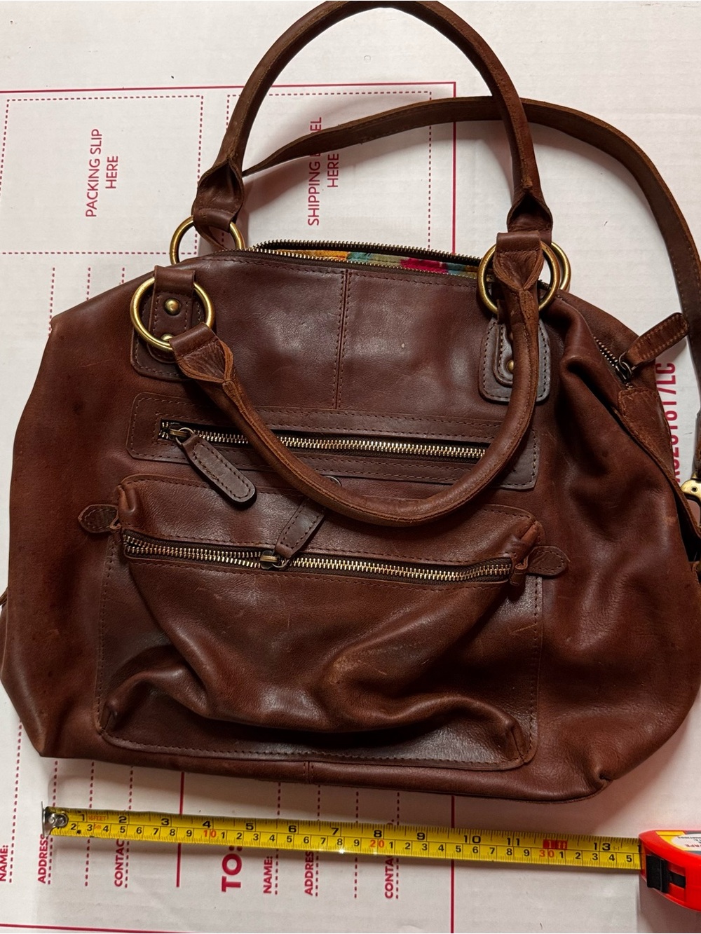 the leather store Hampton Classic Brown Leather Handbag
